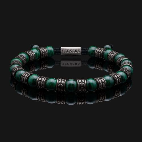 Royale Black Gold & Green Malachite Bracelet