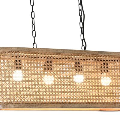 CEILING LAMP WITH RATTAN HANDLE 80X24X28 NATURAL GRID LA201190