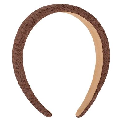 Woven Rounded Headband in Brown