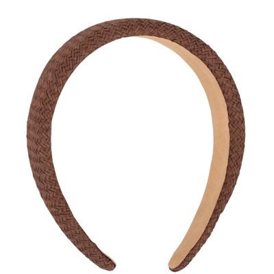 Woven Rounded Headband in Brown