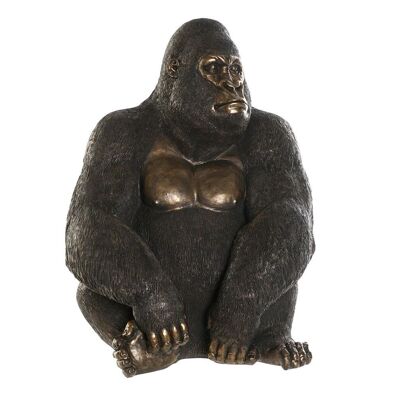 HARZFIGUR 42X36X60 GORILLA AUS ALTEM KUPFER RF177261