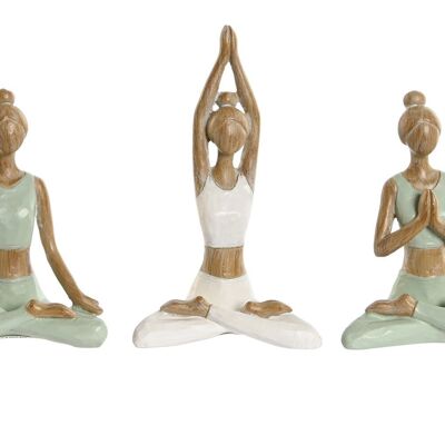 Figurine en résine 8X4,5X10 Yoga Girl 3 Assortiment. FD210040