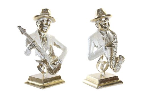 FIGURA RESINA METAL 21,5X17X36 MUSICO 2 SURT. FD189956