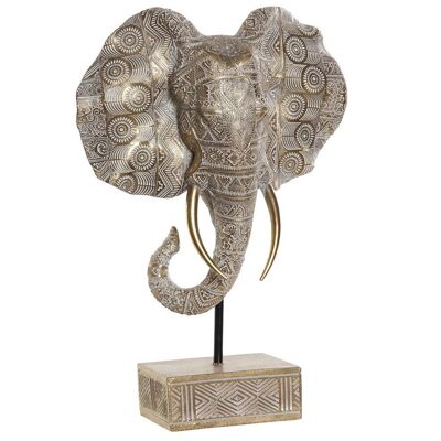 FIGURE RESIN METAL 23X10X33,5 AGED ELEPHANT RF177365