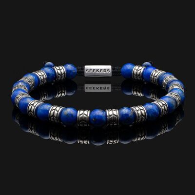 Bracelet Royale en argent sterling 925 et lapis-lazuli