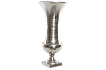 VASE ALUMINIUM 28,5X28,5X62 ARGENT AL183315 1