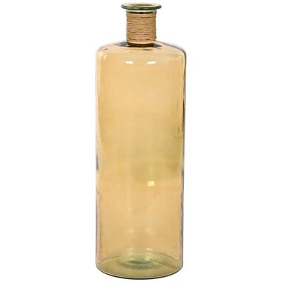 Vase aus recyceltem Glas Seil 25X25X75 Gelb JR212096
