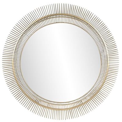 IRON MIRROR MIRROR 106X13X106 GOLD ES209302