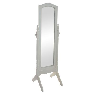 Holzspiegel 54x50x170 naturweiß für Ankleidezimmer MB146708