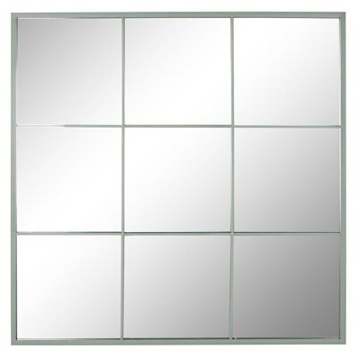 Specchio in vetro ferro 90X2X90 finestra verde menta ES211596