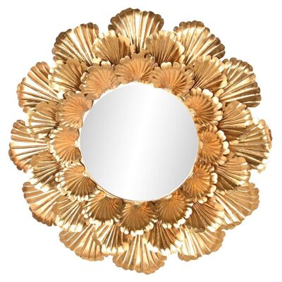 Metal Mirror 76.5X8X76.5 Gold Leaf ES209254