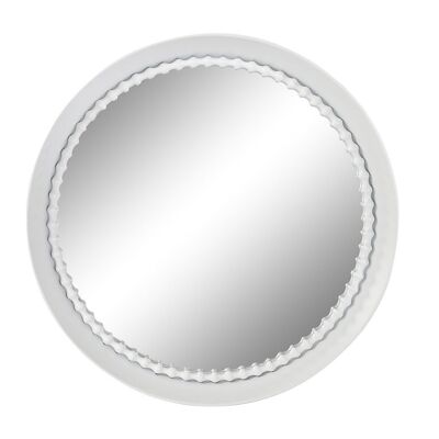 Miroir en métal 85,5x9,5x85,5 blanc ES209867