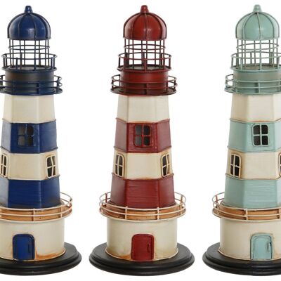 Phare en métal 13X13X32 3 Assortiment. MO211165