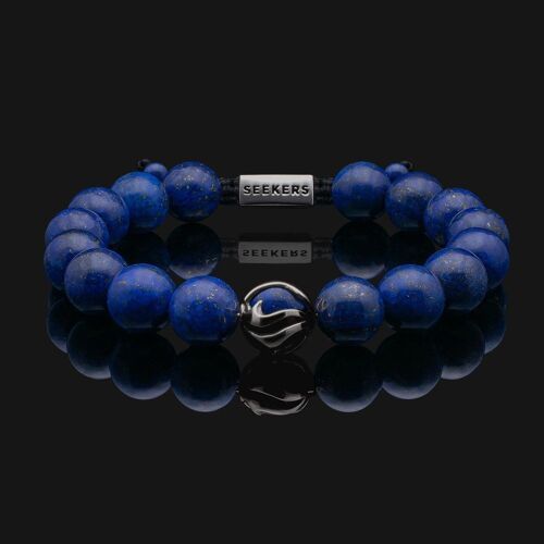 Waves Black Gold & Lapis Lazuli Bracelet