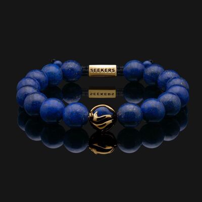 Armband Waves aus Vermeil-Gold & Lapislazuli