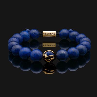 Bracelet Vagues Or Vermeil & Lapis Lazuli