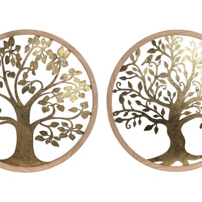 METAL WALL DECORATION 60X1.5X60 TREE 2 SURT. DP213083