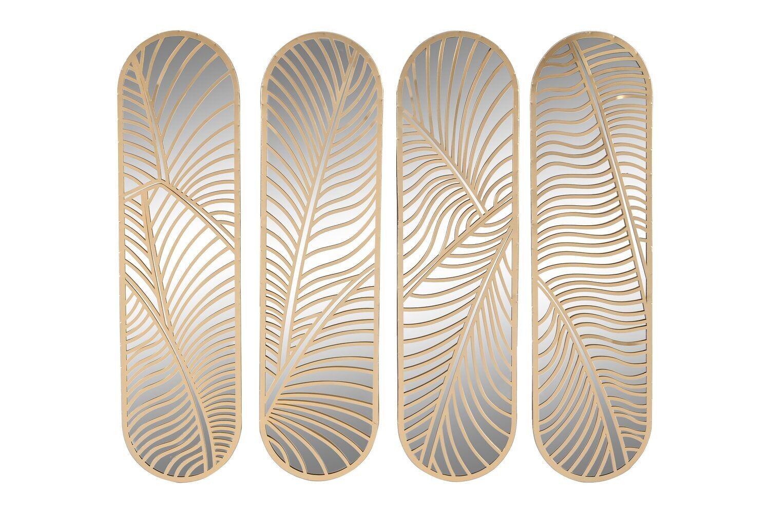 WANDDEKO-SET 4 METALLBLÄTTER 72X1,5X68 MB208732