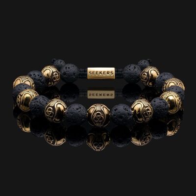 Bracciale Prestige in oro vermeil e lava