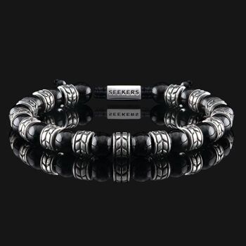 Bracelet Royale en argent sterling 925 et onyx