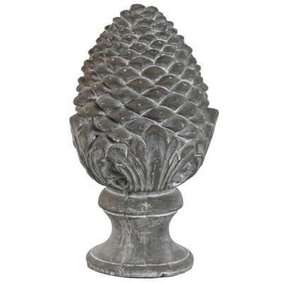 CEMENT DECORATION 16X16X31 PINEAPPLE WORN GRAY DH209992