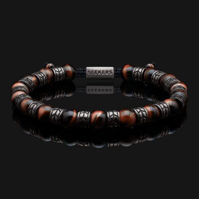 Royale Black Gold & Red Tiger Eye Bracelet