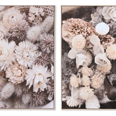 PICTURE PS CANVAS 83X4,5X123 DRIED FLOWERS 2 ASSORTMENTS. CU201664