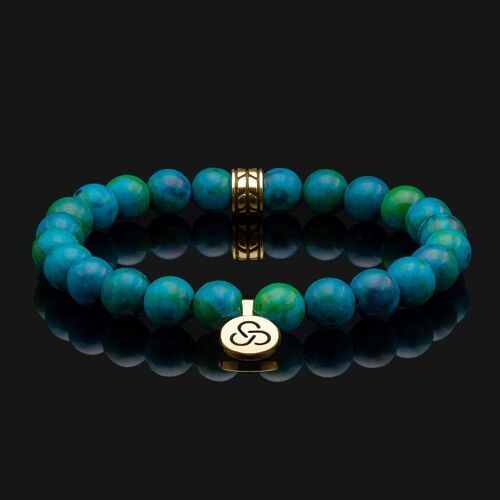 Luxe Gold Vermeil & Chrysocolla Bracelet