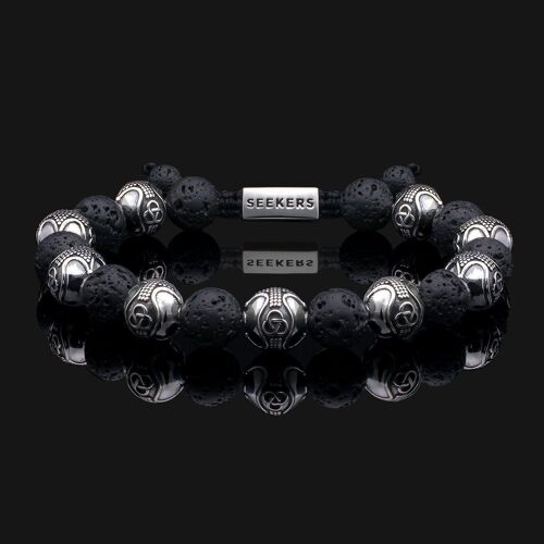 Prestige 925 Sterling Silver & Lava Bracelet