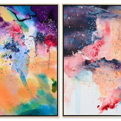 CANVAS PAINTING PS 63X3.5X83 COLORFUL LACQUERED 2 ASSORT. CU208965