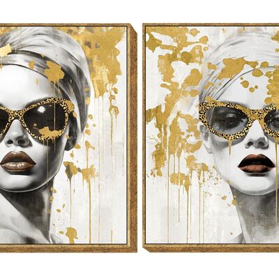 CANVAS PICTURE PS 70X3.5X70 GIRL GLASSES 2 SURT. CU212256