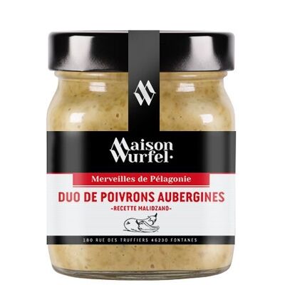 DUO DE POIVRONS AUBERGINES