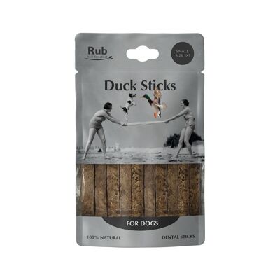 Duck Dental Rub Stick Prize pour chiens 100g - Petite taille 1x1