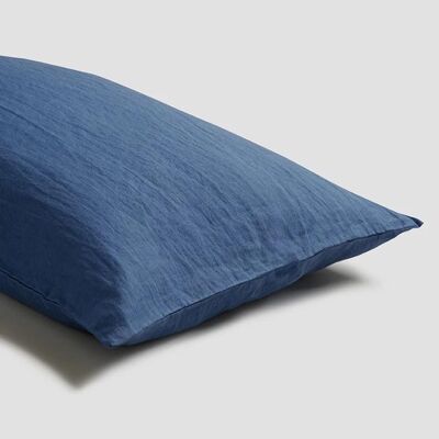 Blueberry Linen Pillowcases (Pair) - Square