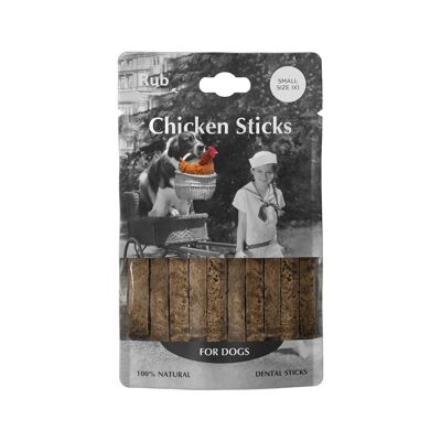 Chicken Dental Rub Stick Prize for Dogs 100g - Small Size 1x1