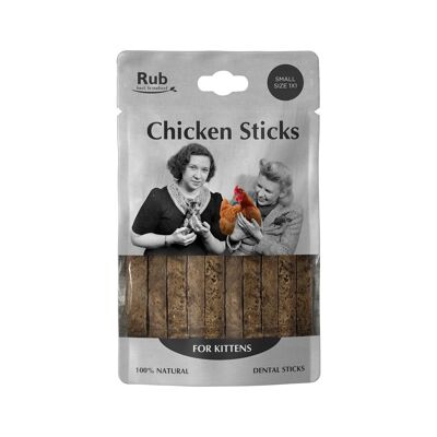 Chicken Dental Rub Stick Prize for Kittens 100g - Small Size 1x1