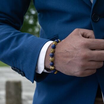 Bracelet Prestige Or Vermeil & Lapis Lazuli 2