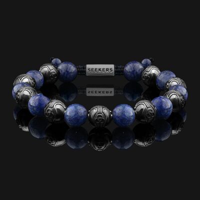 Bracelet Prestige Or Noir & Lapis Lazuli