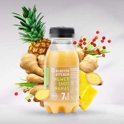 Shot de Gingembre Ananas BIO 7SHOTS 250 ml (incl. 0,25€ de caution JETABLE)