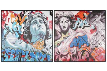 PEINTURE SUR TOILE PS 150X3,5X150 STREETART 2 SURT. CU209527 1