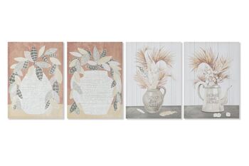 TABLEAU TOILE PIN 50X1,8X70 VASE 4 ASSORTIMENTS. CU207851 1