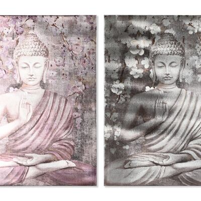 Dipinto su tela di pino 60X2,7X80 Buddha Gel 2 Assortimento. CU209071