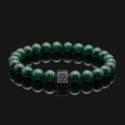 Essential Black Gold & Green Malachite Bracelet