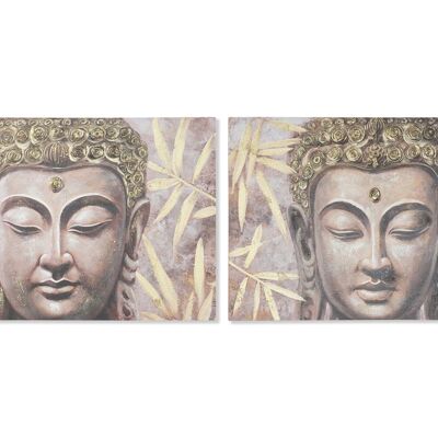 Tableau sur toile Mdf 120X2,8X80 Bouddha 2 Assortiment. CU211910