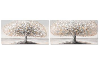 TABLEAU SUR TOILE MDF 60X2,5X30 ARBRE 2 SURT. CU208996 1