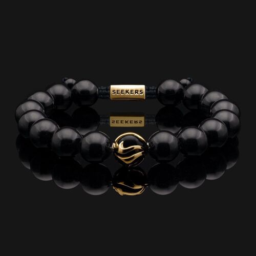Waves Gold Vermeil & Onyx Bracelet