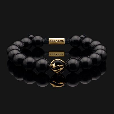 Waves Gold Vermeil & Onyx Bracelet