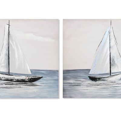 MDF CANVAS PICTURE 80X3X80 SAILBOAT 2 SURT. CU210981