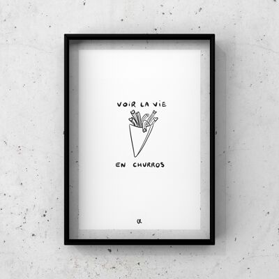 Illustrazione A5 “vedi la vita nei churros”