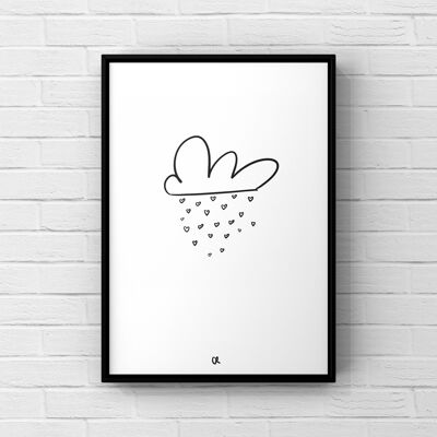 Illustration A5 "pluie d'amour"